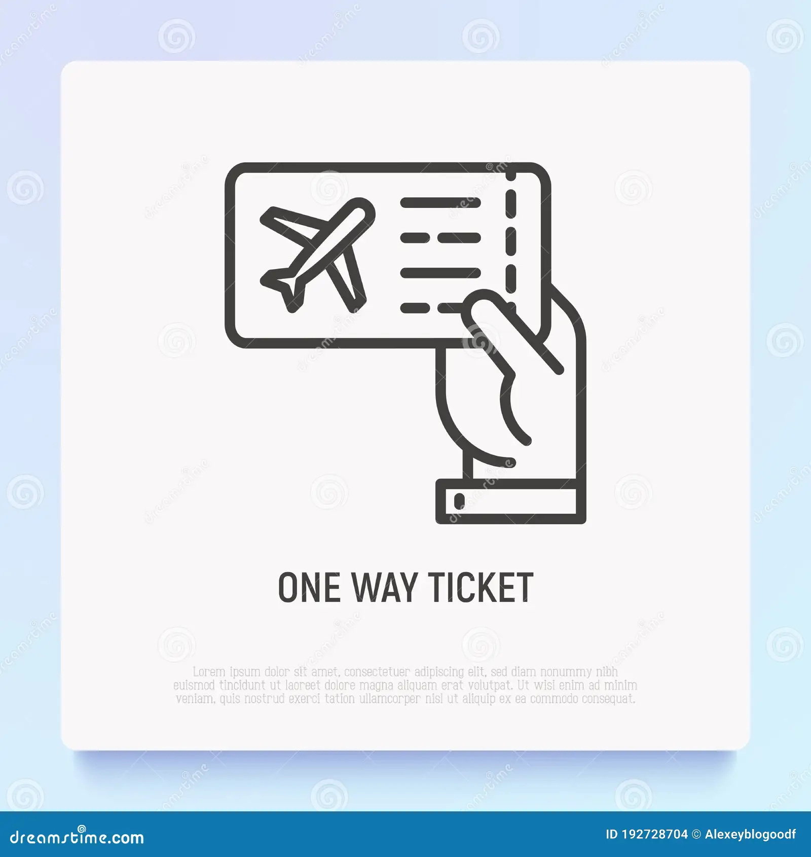 <p>one-way ticket </p>