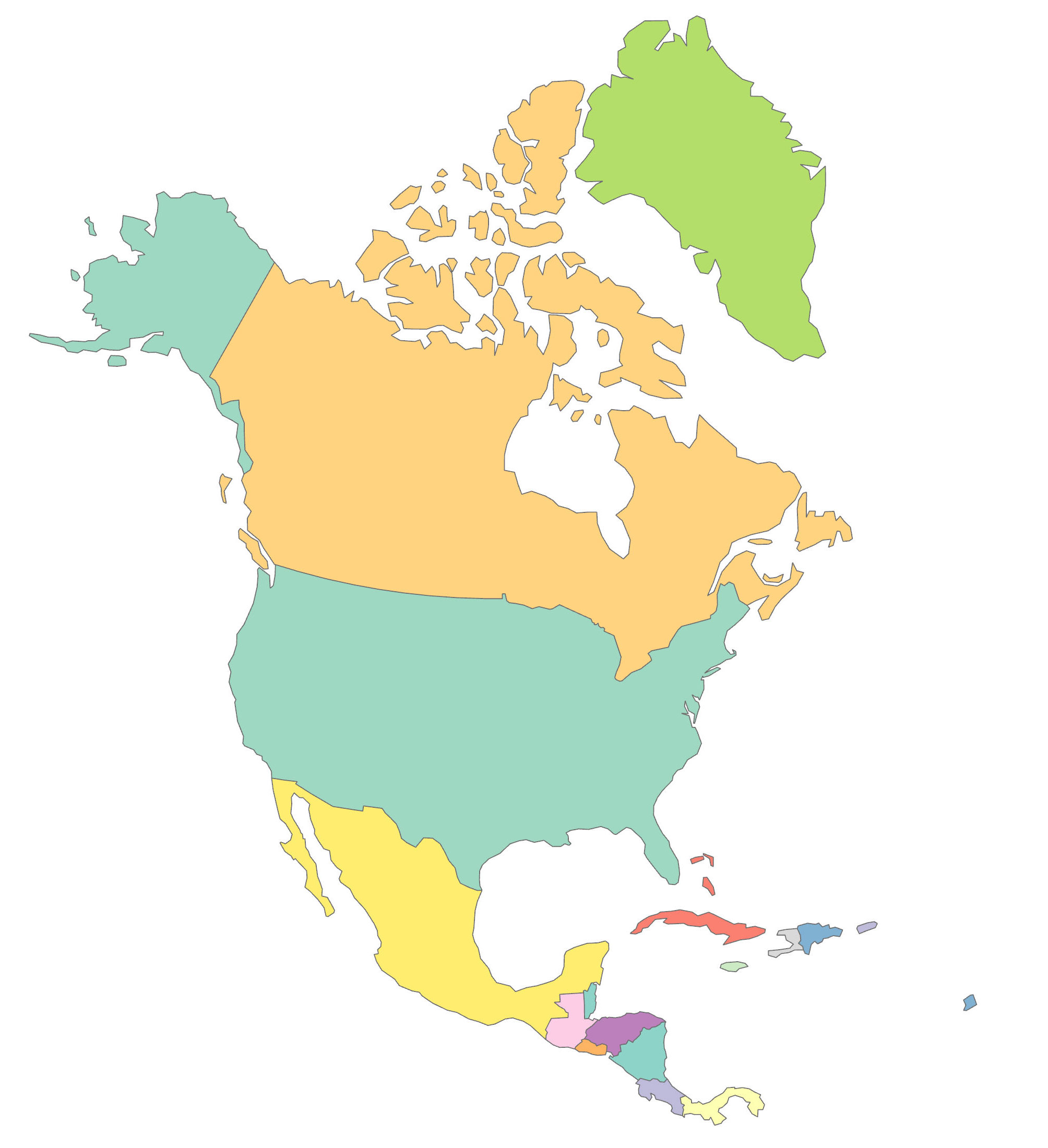 <p>north america </p>