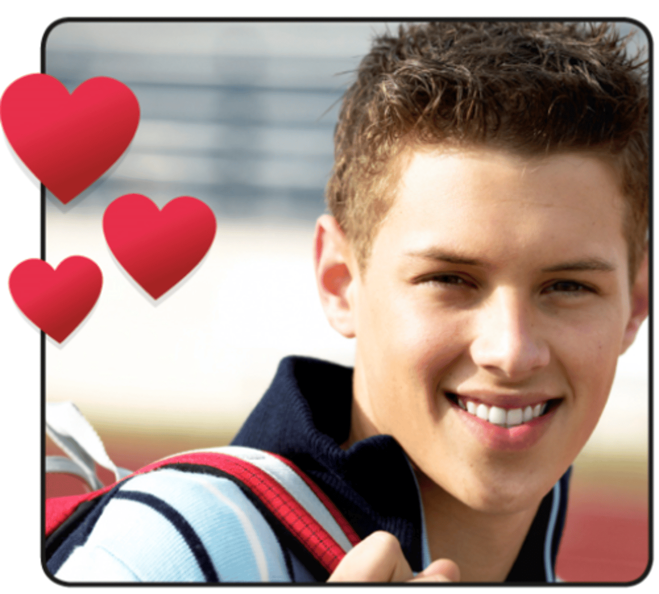 <p>I met a cute boy</p>