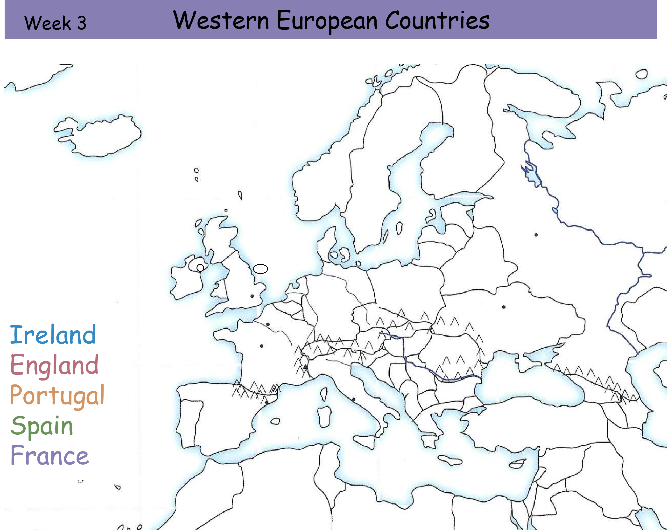 <p>Ireland</p><p>England</p><p>Portugal</p><p>Spain</p><p>France</p>