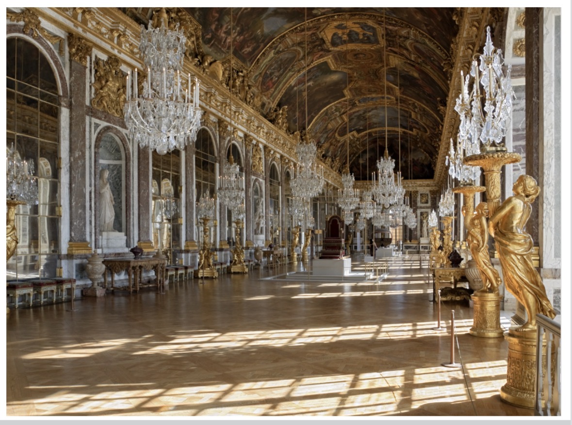 <ul><li><p><span>Jules Hardouin-Mansart and Charles Le Brun, Hall of Mirrors, 1680</span></p></li></ul><p></p>