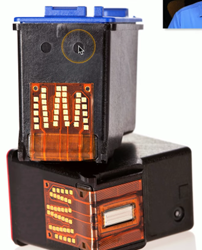 <p><strong>A:</strong> Clogged print heads</p>