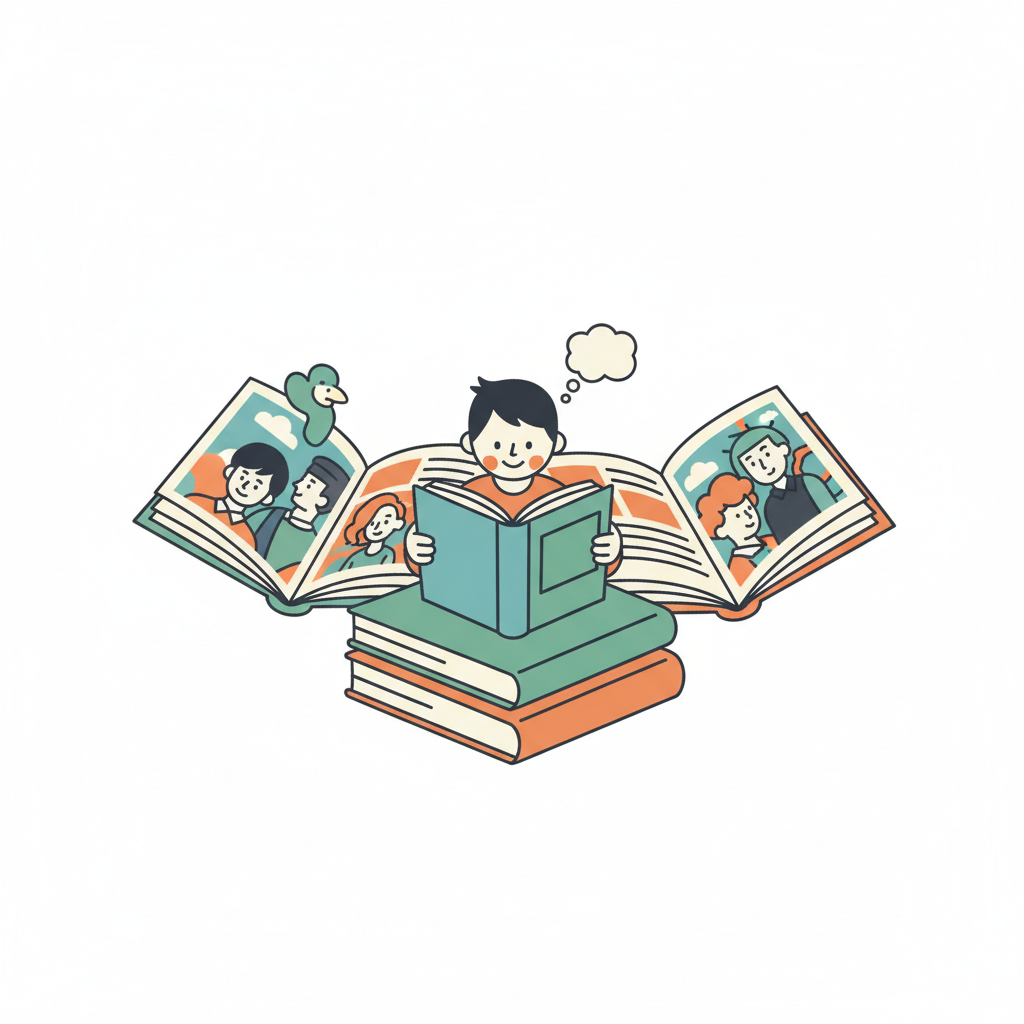 <p>truyện tranh<br><br>マンガをよみます。</p>