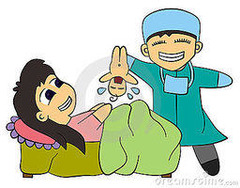 <p>(v.phr): sinh con</p>