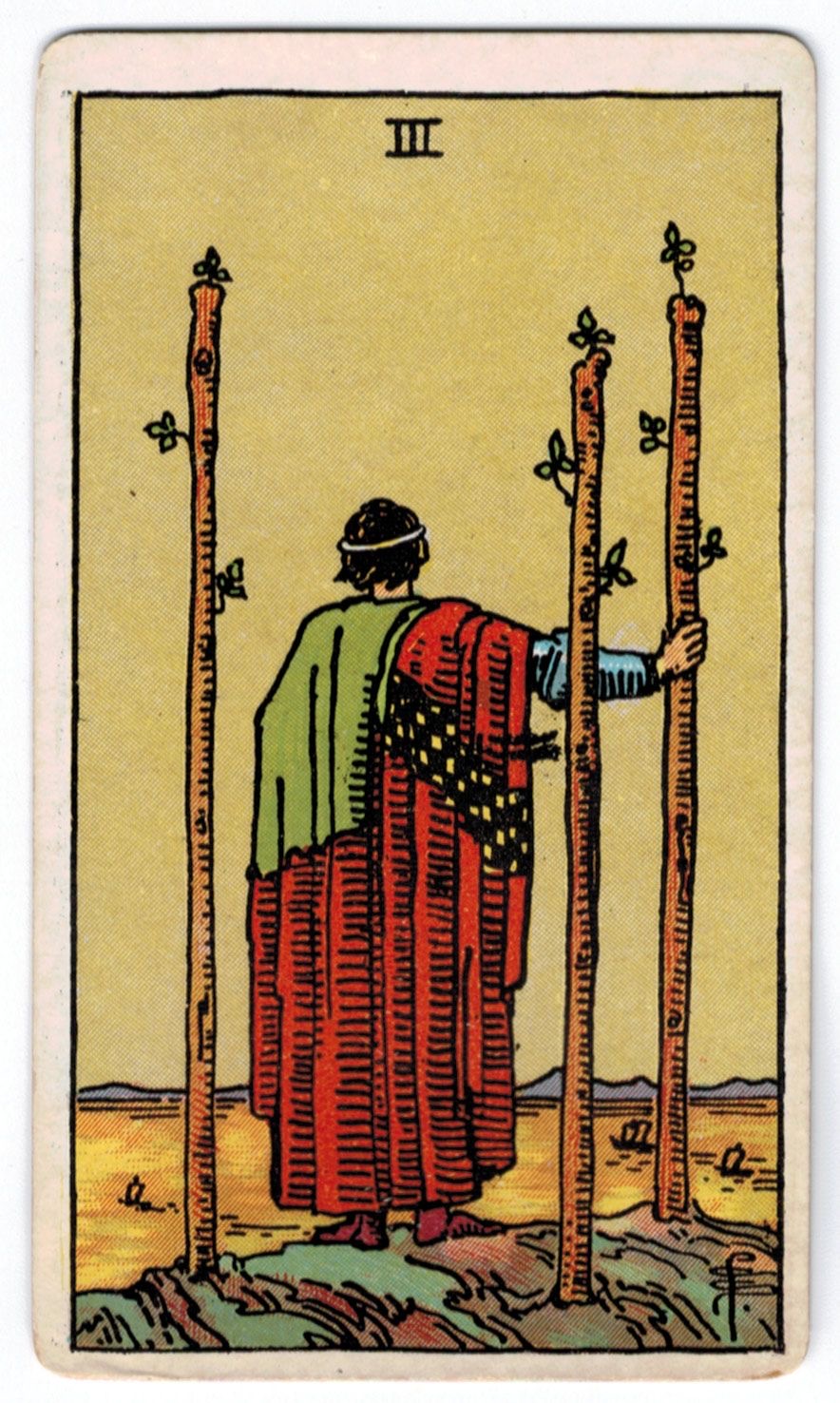 <p>Three of Wands</p>