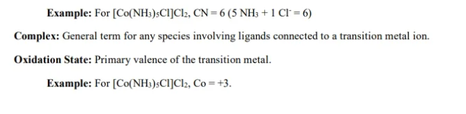 <p>number of nearest neighors to transition metal ion</p><ul><li><p>neighbors, usually ligands</p></li><li><p>How to find: count number of ligands aroudn transition metal ion,</p></li><li><p>can vary from 2-12 , 6 most common, 2 or 4</p></li></ul><p></p>
