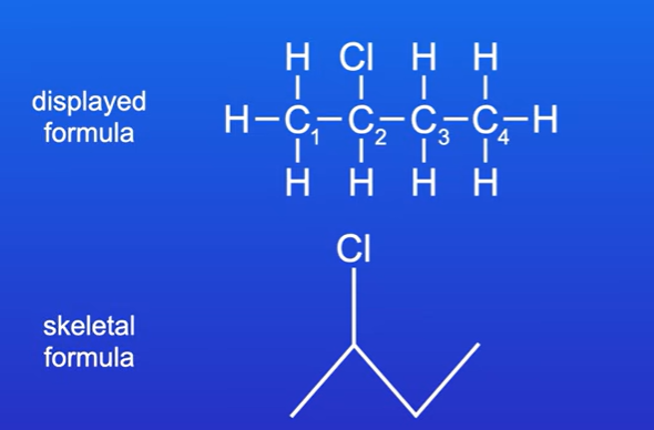 <p>Cl is shown because its the functional group.</p><p></p>