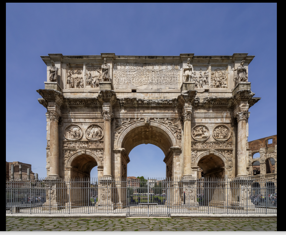 <p>Arch built in honour of Constantine,</p>