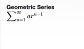 <p>When |r| < 1 </p>