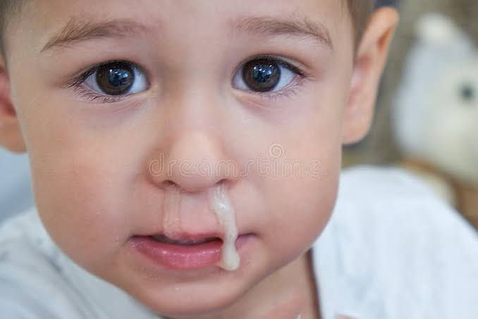<p>Ex: He has <strong>booger</strong> going out of his nose! That’s disgusting</p>