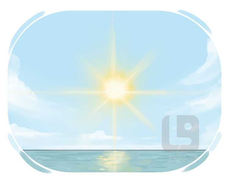 <p><strong>güneşli</strong></p><p><strong>*****************************************************************************************</strong></p><p>Heute ist es sonnig.</p><p>Bugün güneşli.</p>