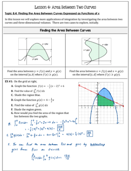 <p>If given no graph js find intersection and go through eahc point through intersection points and see which function greater, be aware might need to split the integrals</p>