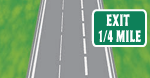 <p>end of lane markings</p>