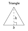 <p>Area of a Triangle</p><p>A = ?</p>