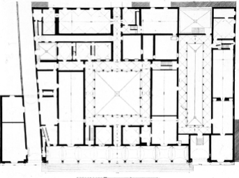 <p>Brunelleschi</p><p>Florence</p><p>early 1420s</p><ul><li><p>7 groin vaulted cells</p></li><li><p><span style="background-color: inherit; line-height: 20.7px; color: windowtext;">First renaissance Roman revival building, built on Roman principles</span></p></li></ul><p></p>