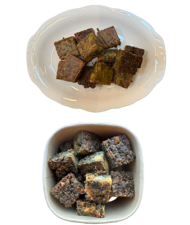 <p>A blend of chickpeas, kale, and feta roasted and pan seared.</p><p>Modification options: None</p><p>Allergens: Dairy</p>