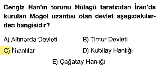 <p>Bağdat'ı yağmalayıp Abbasilere son veren ve Anadolu'yu Kösedağ Savaşı ile tahrip eden devlet İlhanlılardır.</p>
