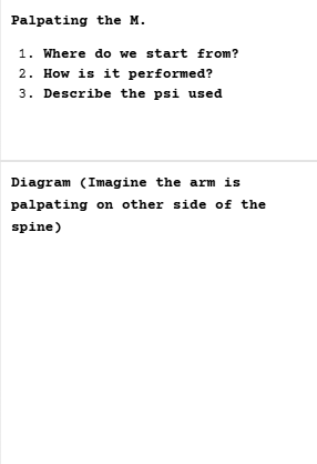 <p><span><strong>Dorsal Back M. &amp; Spinous Processes</strong></span></p>