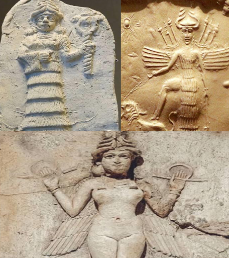 <p>Mesopotamian Goddess Triad</p>