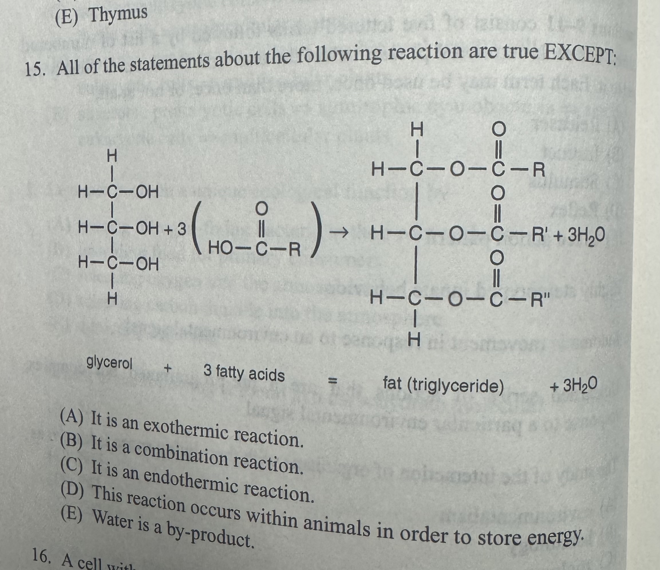 <p>All the statements about the following reaction are true EXCEPT</p>