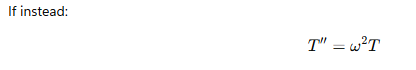 <p>Second-order time equation for waves (positive case)</p>