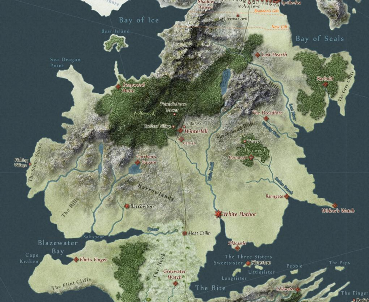 <p>Bear Island - The North - Maege Mormont </p>