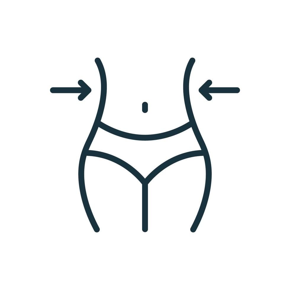 <p>the waist </p>