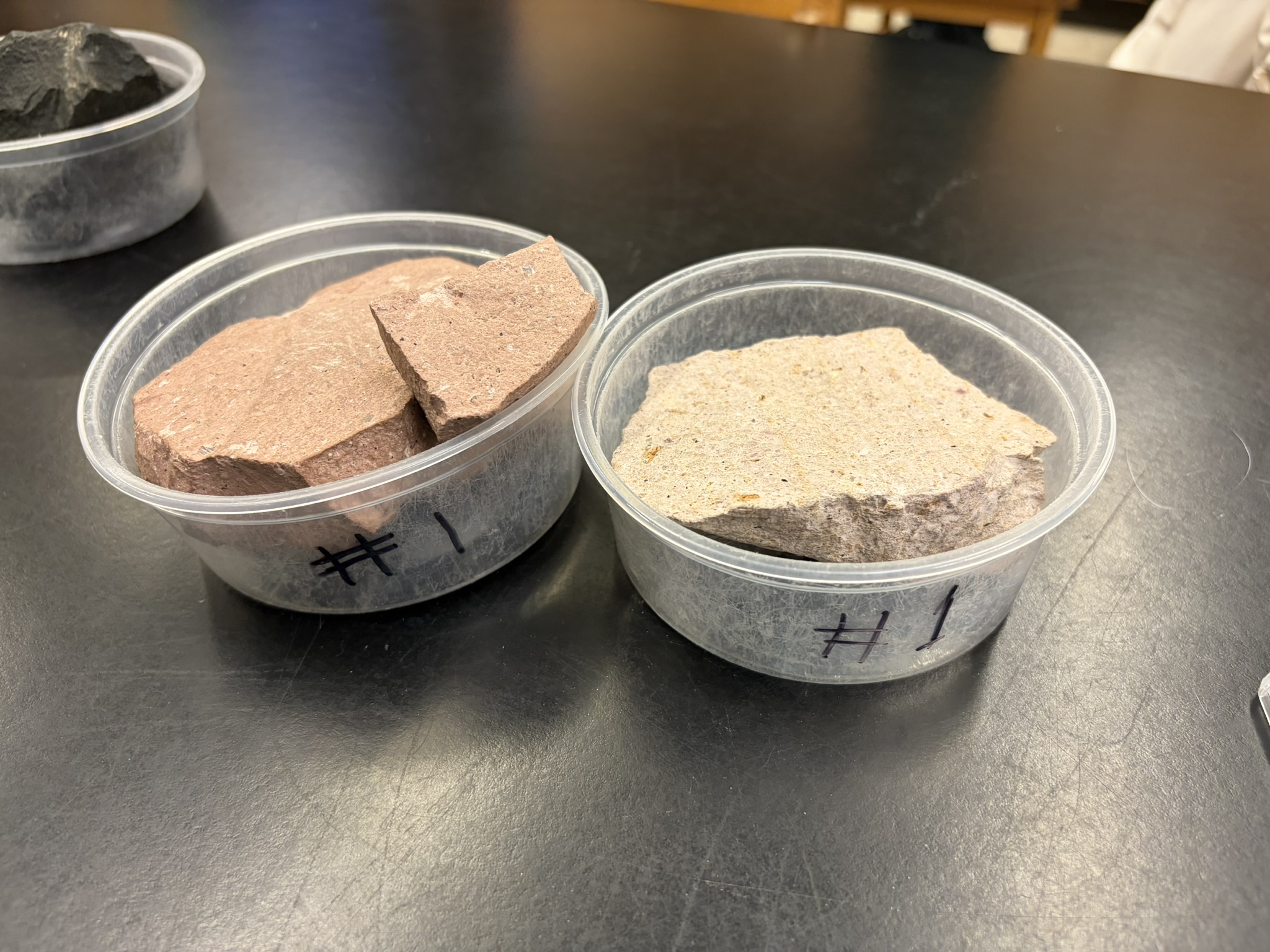 <p>Felsic<br>Aphanitic (fine)</p><p>Light weight</p>