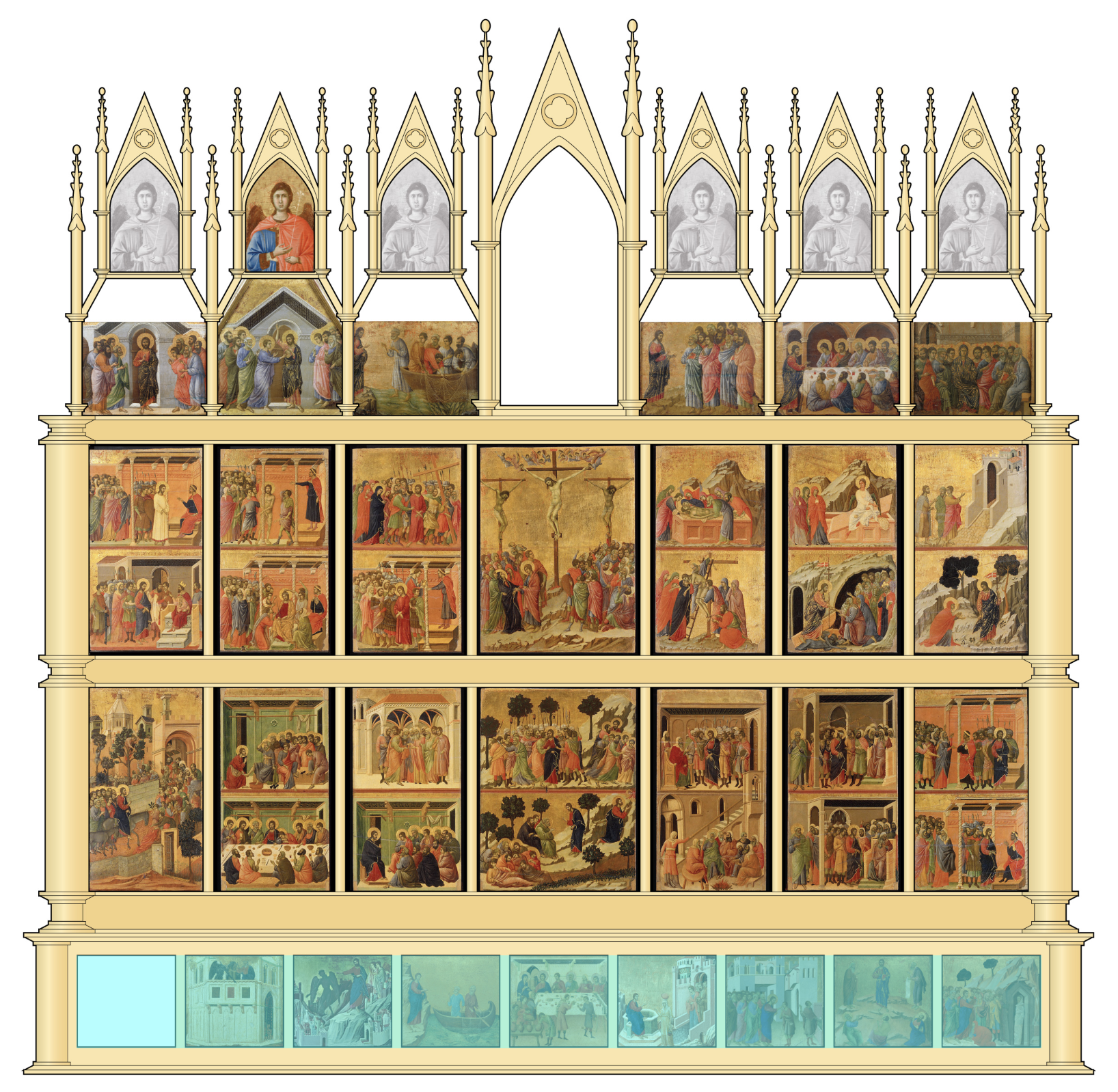 <p>What is the correct label for this area of Duccio's Maestà?</p>