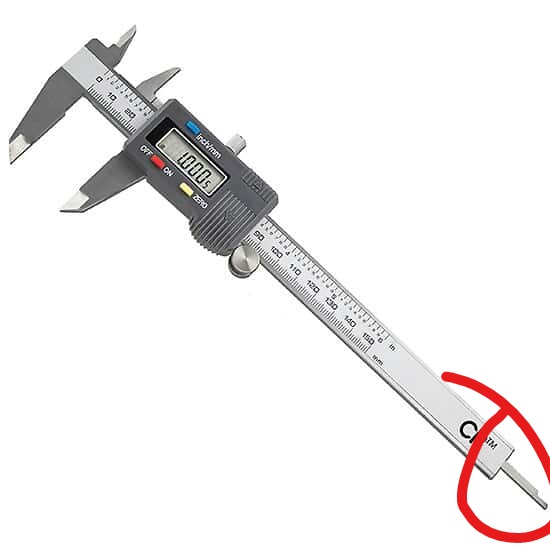 <p>The outline part of the caliper is used to measure what?</p>
