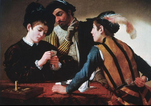 <p>Caravaggio, <em>The Cardsharps</em></p>