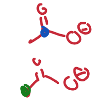 <p>Give the rest of the chain for a acetate labelled at each of these positions:</p>