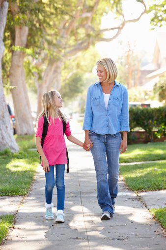<p>I walk ___ my daughter</p>