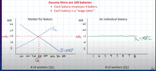<p>a market in which a large number of firms are competing to hire an even larger number of workers; wages __________ increase with each additional worker</p>