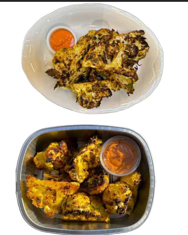 <p>A hearty and satisfying main dish or shareable side for all you veggie lovers out there. Whole char-roasted cauliflower with organic turmeric and spice mix, cut into ready-to-serve pieces and served with a side of our arbol amarillo salsa.</p><p>Modification options: None</p><p>Allergens: Seeds, Sesame (in the Arbol Amarillo Salsa)</p>