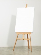 <p>giá vẽ - khung đỡ tranh khi vẽ (Example: Put the canvas on the easel. - Đặt tấm canvas lên giá vẽ.)</p>