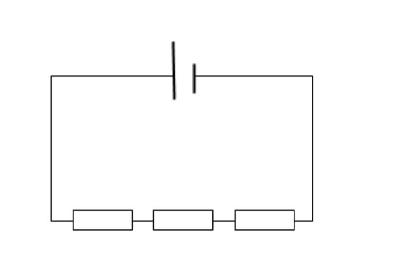 <p>In a series circuit, Kirchhoff’s Second Law states that the sum of all potential differences (voltages) across the components equals the total voltage supplied by the source. Mathematically, $$V<em>1 + V</em>2 + V<em>3 + \dots + V</em>n = V_{battery}$$.</p>