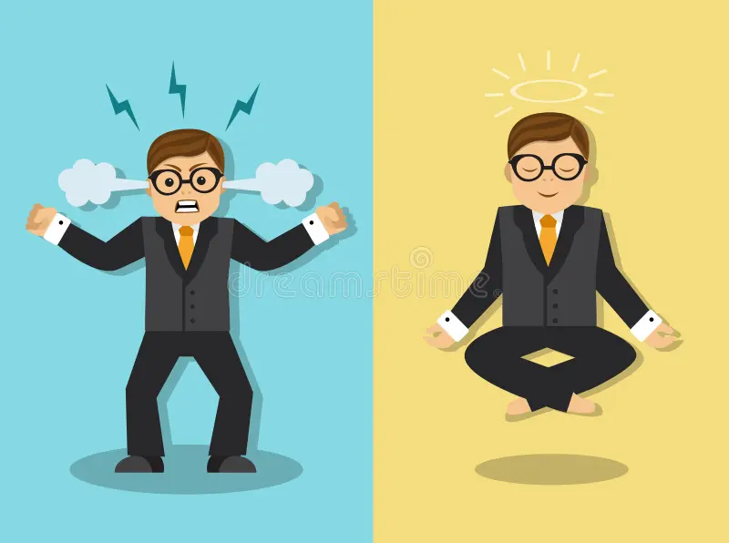 <p>What are two ways of viewing/interpreting a stressful event?</p>