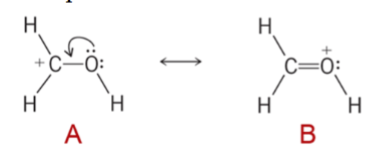 <p>The assumption of electron localization built into Lewis structures is not always true!</p><p>Molecules containing delocalized electrons have multiple Lewis-structural representations called resonance structures</p><p>For example, protonated formaldehyde has two important resonance forms</p><p>The compound does not convert between A and B; it is in reality a weighted sum of structures A and B!</p>