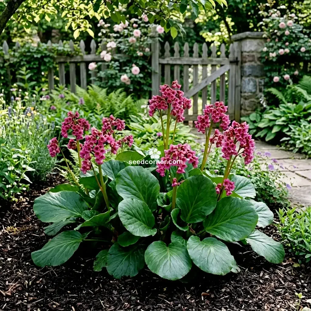 <p>heartleaf bergenia, pigsqueak</p>