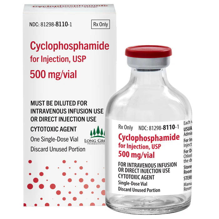 <p>cytotoxic agent: cyclophosphamide (class, use, DLT, S/E)</p>