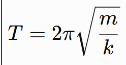 <p>m = mass, k = spring constant</p>