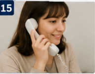 <p>hold the receiver to the ear</p>