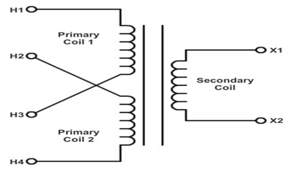 <p><span>How would you test the transformer below for a short between the primary and secondary? </span></p>