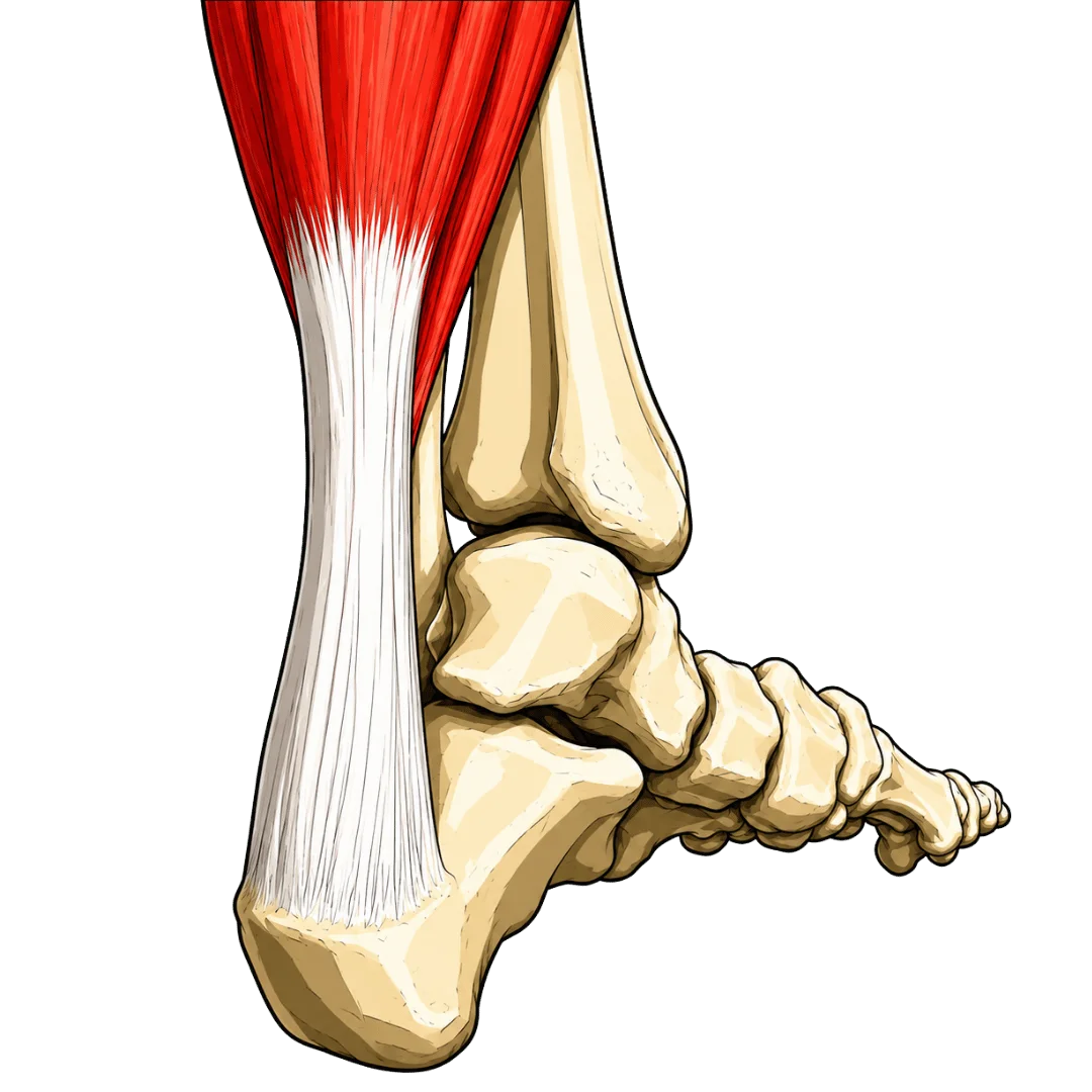 <p>The strong tendon connecting the calf muscles to the heel bone.</p>