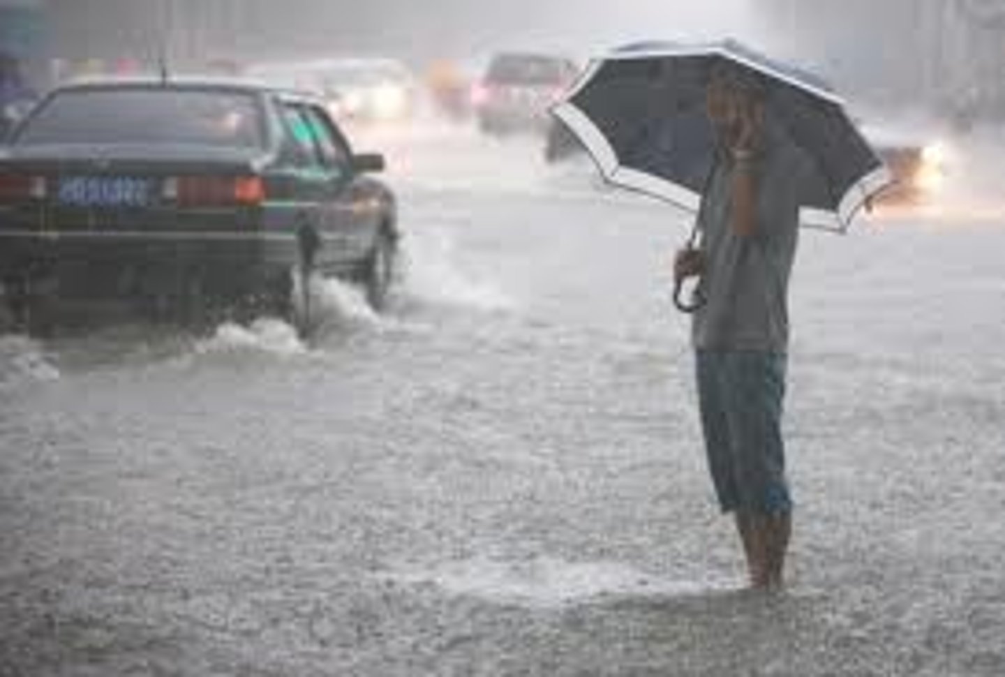 <p>shower -> heavy rain -> pour down (v)/ downpour (n) -> torrential rain -> flood (n,v)</p>