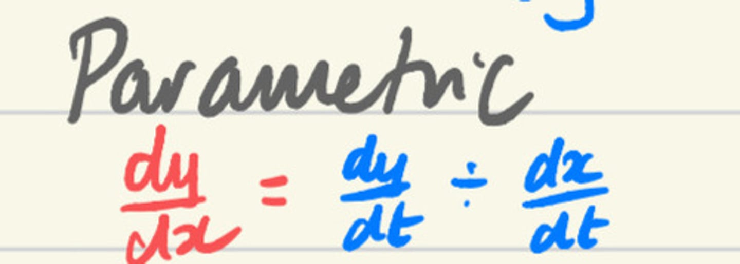 <p>(dy/dt)/(dx/dt)</p>