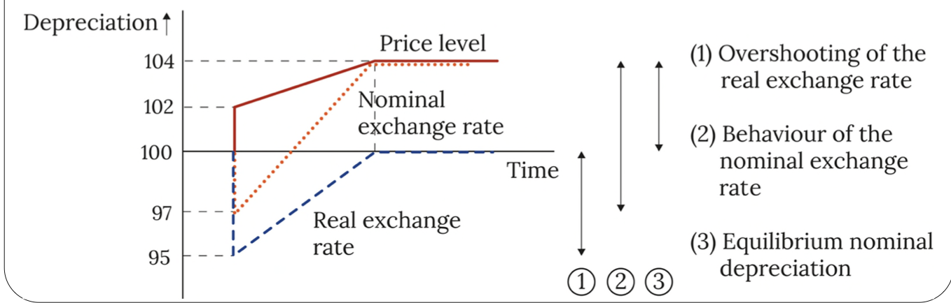 <p>exchange rate overshooting </p>