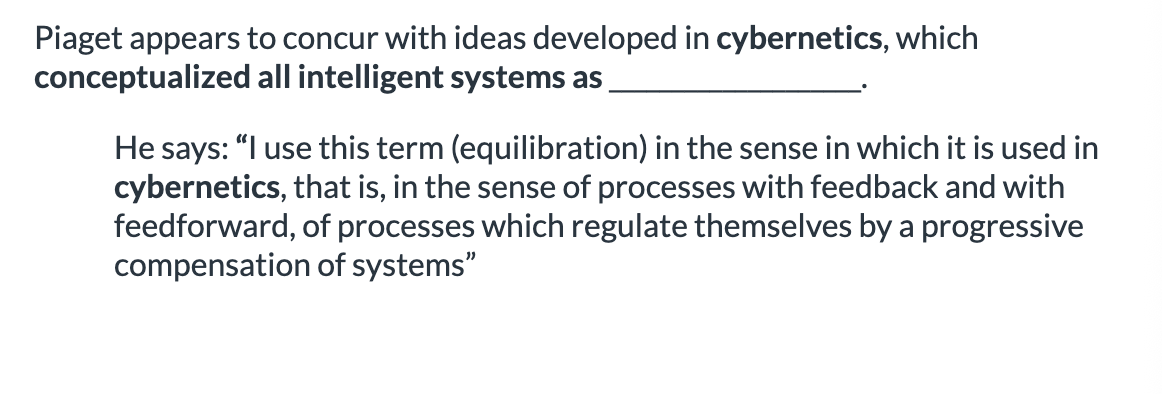 <ol><li><p><span>goal-directed systems capable of self-regulation or self-correction.</span></p></li><li><p><span>stimulus-responding systems</span></p></li></ol><p></p>