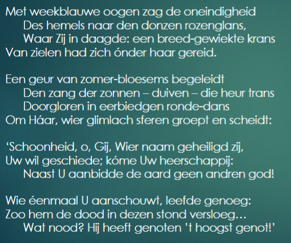 <p>hoe zou je het gedicht Deinè Theos van Jacques Perk analyseren? </p>